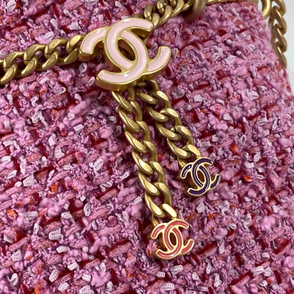 CHANEL 2022SS CC Coco Mark Chain Bucket-Shaped Pochette, 2-Way Handbag/Shoulder - Picture 9 of 10